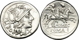 Q. Marcius Libo. . AR Denarius, 148 BC. Cr. 215/1. B. 8. 4.01 g.  20 mm.