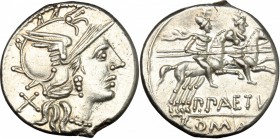 P. Aelius Paetus.. AR Denarius, 138 BC. Cr. 233/1.   3.99 g.  18.5 mm.