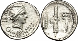 C. Norbanus.. AR Denarius, 83 BC. Cr. 357/1b. B. 2. 4 g.  19 mm.