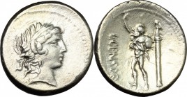 L. Censorinus. . AR Denarius, 82 BC. Cr. 363/1d. B. (Marcia) 24.  3.78 g.  18 mm.