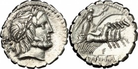Q. Antonius Balbus.. AR Denarius serratus, 83-82 BC. Cr. 364/1d. 3.72 g.  18.5 mm.