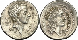C. Coelius Caldus. . AR Denarius, 51 BC. Cr. 437/1a. B. 4. 3.03 g.  20 mm.