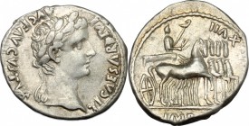 Tiberius (14-37).. AR Denarius, Lugdunum mint, 15-16 AD. RIC 4.  2.61 g.  18.5 mm.