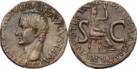 Tiberius (14-37).. AE As, 15-16 AD. RIC 34. C. 18. 10.58 g.  27 mm.
