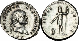 Vespasian (69-79).. AR Denarius, 76 AD. RIC 124 a. C. 222. 3.56 g.
