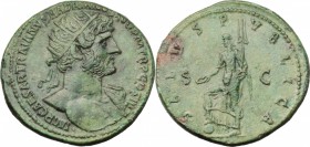 Hadrian (117-138).. AE Dupondius, 119-121 AD. RIC 604 a. C. 1358. 15 g.  28 mm.