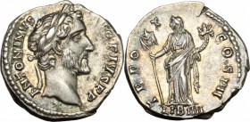 Antoninus Pius (138-161).. AR Denarius, 145-161 AD. RIC 156. C. 490. 3.58 g.  17 mm.