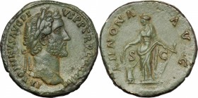 Antoninus Pius (138-161).. AE Sestertius, 145-161 AD. RIC 756. C. 38. 22.1 g.  32 mm.