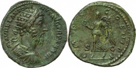Marcus Aurelius (161-180).. AE Dupondius, 179-180. RIC 1245. 11.61 g.  26 mm.