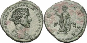 Commodus as Caesar (175-177).. AE As, 175-176. RIC, M. Aur., 1545. 14.75 g.  26 mm.