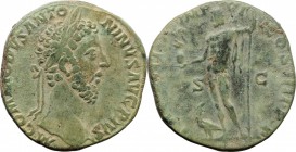 Commodus (177-192).. AE Sestertius, 183 AD. RIC 366. 20.77 g.  29 mm.