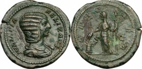 Julia Domna, wife of Septimius Severus (died 217 AD).. AE Dupondius, Rome mint. RIC (Carac.) 596. C. 13. 13.6 g.  28 mm.