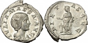 Julia Maesa, sister of Julia Domna (died 225 AD).. AR Denarius, Rome mint, 218-220 AD. RIC (Elagab.) 263. 2.97 g.  19 mm.