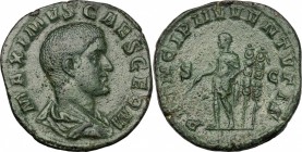 Maximus (Caesar 235-238).. AE Sestertius, 236-238 AD. RIC 13. C. 14. 18.51 g.  31 mm.