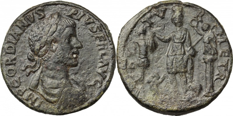 Gordian III (238-244). AE 29 mm., Tyre mint, Phoenicia. D/ IMP GORDIANVS PIVS FE...