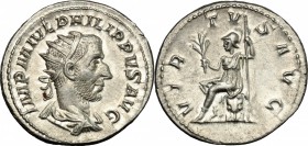 Philip I (244-249).. AR Antoninianus, Rome mint. RIC 53. 4.2 g.  23 mm.