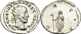 Trajan Decius (249-251).. AR Antoninianus, Rome mint, 251 AD. RIC 12 b.  4.05 g.  23 mm.