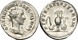 Herennius Etruscus as Caesar (249-251).. AR Antoninianus, Rome mint. RIC (Decius) 143. 5.16 g.  22 mm.