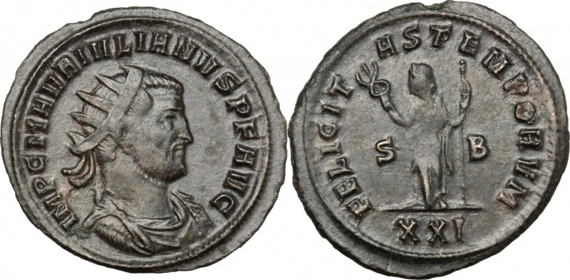 Julian of Pannonia, Usurper (284-285). BI Antoninianus, Siscia mint. D/ IMP C M ...