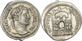 Constantius I Chlorus as Caesar (293-305).. AR Argenteus, Rome mint, 294 AD. RIC 21 (R5). 3.2 g.  18.5 mm.
