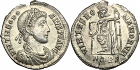 Theodosius I (379-395).. AR Siliqua, circa 379-388. Aquileia mint. RIC IX 28d and 41b. 2.44 g.  18 mm.