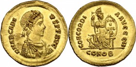 Arcadius (383-408).. AV Solidus, Constantinople mint, c. 388-392 AD. RIC IX, 70 (c) 4, Depeyrot 48/2.  4.47 g.  20.5 mm.