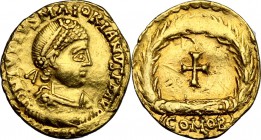 Majorian (457-461).. AV Tremissis, Ravenna mint. RIC X 2611 (Probably Ravenna), Depeyrot 23/1, Ranieri 142, Lacam Pl. LXXX, 1 (Rome). 1.42 g.