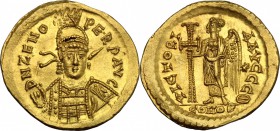 Zeno (474-491).. AV Solidus, Constantinople mint, 477-491 AD. RIC X, 910 and 929. Depeyrot 108/1. 4.45 g.