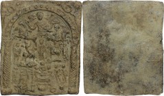 Late Roman-Celtic. Cast lead mystic plaque, 3rd-4th century AD.  170 g.
