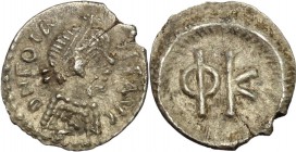 Phocas (602-610). . AR 120 Nmmi or Quarter Siliqua, Ravenna mint. D.O. 130 a. Sear 702. 0.4 g.  10.5 mm.