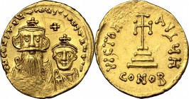 Constans II (641-668).. AV Solidus, Constantinople mint, 654-659 AD. D.O. 25. Sear 959. 4.37 g.  21 mm.