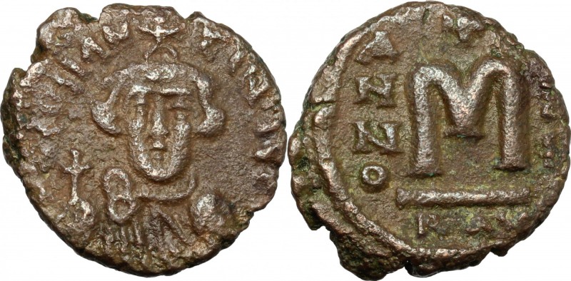 Constans II (641-668). AE Follis, Ravenna mint, dated RY 4 (644/45). D/ [DN] COS...