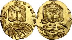 Constantine V (741-775).. AV Tremissis, Syracuse mint. D.O. 17. Sear 1567. 1.33 g.