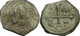 Antioch.  Tancred, Regent (1101-1104, 1104-1112). AE Follis. Schl. pl. II, 8. Malloy 5. 3.18 g.  20 mm.