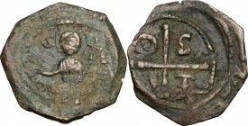 Antioch.  Tancred, Regent (1101-1104, 1104-1112). AE Follis. Schl. pl. V, 1. Malloy 6. 3.95 g.  21 mm.
