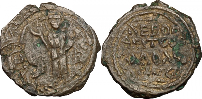 Antioch. Roger of Salerno, Regent (1112-1119). AE Follis. D/ Virgin standing ora...