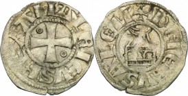 Jerusalem.  Amaury (1163-1174). BI Denier. Schl. pl. III, 19. Malloy 22. 0.84 g.  18.5 mm.