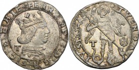 L'Aquila.  Ferdinando I d'Aragona (1458-1494). Coronato. CNI 12 (D/) e 8 (R/). D.A. 83. MIR tipo 89. 3.85 g.  27 mm.