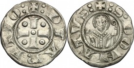 Arezzo.  Repubblica (XIII sec.). Grosso da 12 denari, post 1250. CNI 13. MIR 8.  1.34 g.  18.5 mm.