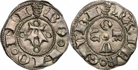 Bologna.  Gian Galeazzo Visconti (1402-1403). Bolognino. CNI 5 (Filippo Maria Visconti). Chim. 95. 1.2 g.  18 mm.