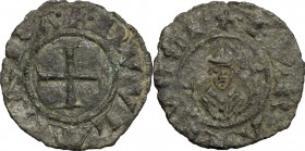 Casole.  Ranuccio Allegretti (1321-1348), Vescovo di Volterra. Denaro piccolo. CNI 3/6. MIR 32. 0.41 g.  14 mm.