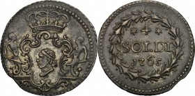 Corte (Corsica).  Pasquale Paoli (1762-1768), Generale. 4 soldi 1765. CNI 19. MIR 4/4.  1.87 g.  21 mm.