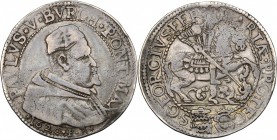 Ferrara.  Paolo V (1605-1621). Testone 1620. CNI 152. M. 214. Berm. 1605.  9.51 g.  30.7 mm.