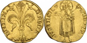 Firenze.  Repubblica (sec. XIII-1532).. Fiorino d'oro stretto, IV serie, 1267-1303, maestro di zecca sconosciuto. CNI 607. Bern. II, 346/7. MIR 4/91. ...