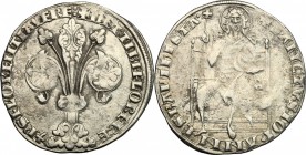 Firenze.  Repubblica (sec. XIII-1532).. Guelfo da 4 soldi, II serie, 1345-1346. CNI tav. XV, 26. Bern. III 67/68. MIR 54. 2.37 g.  21.5 mm.