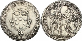Firenze.  Cosimo I de' Medici (1537-1574). Giulio s.d. CNI tav. XX, 14. MIR 129. 3.22 g.  27 mm.
