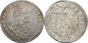 Firenze.  Cosimo I de' Medici (1537-1574). Piastra 1573. CNI 306/7. Rav. Mor. 18. Di Giulio 5. MIR 166/4.  32.6 g.  40 mm.