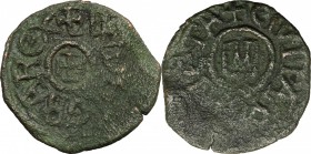 Gaeta.  Guglielmo I (1154-1166) o Guglielmo II (1166-1189). Follaro. CNI 1. Travaini 380. D'Andrea-Contreras 254. 2.85 g.  23 mm.