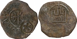 Gaeta.  Tancredi (1189-1194).. Follaro con contromarca con rosetta. CNI 1. Travaini 408. D'Andrea-Contreras 376. 2.84 g.  22 mm.
