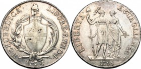 Genova.  Repubblica Ligure (1798-1805).. Da 4 lire A. I, 1798. CNI 11. MIR 380/1.  16.57 g.  33.5 mm.